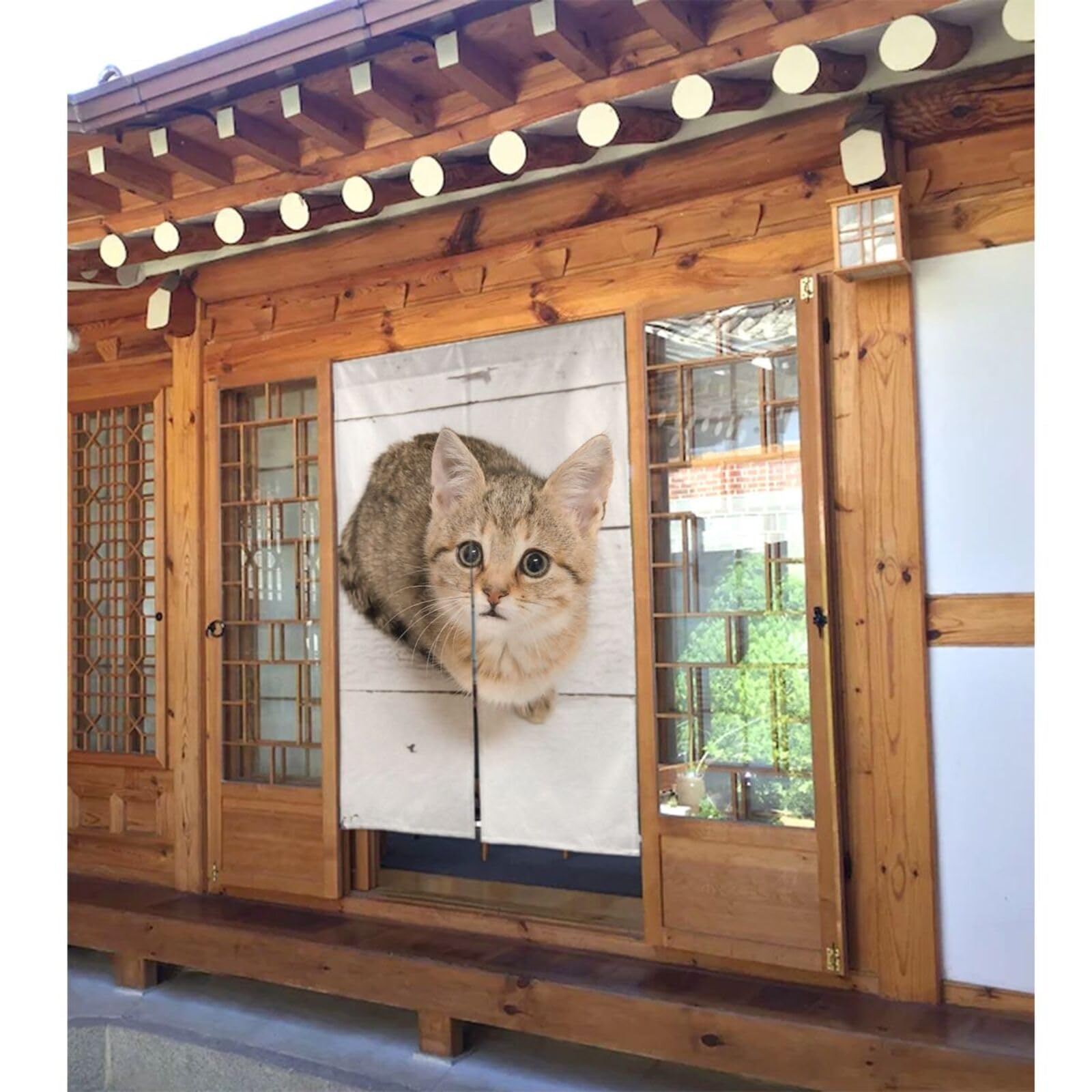 Amazon｜のれん 猫 可愛い ねこ ドアカーテン 暖簾 間仕切りカーテン