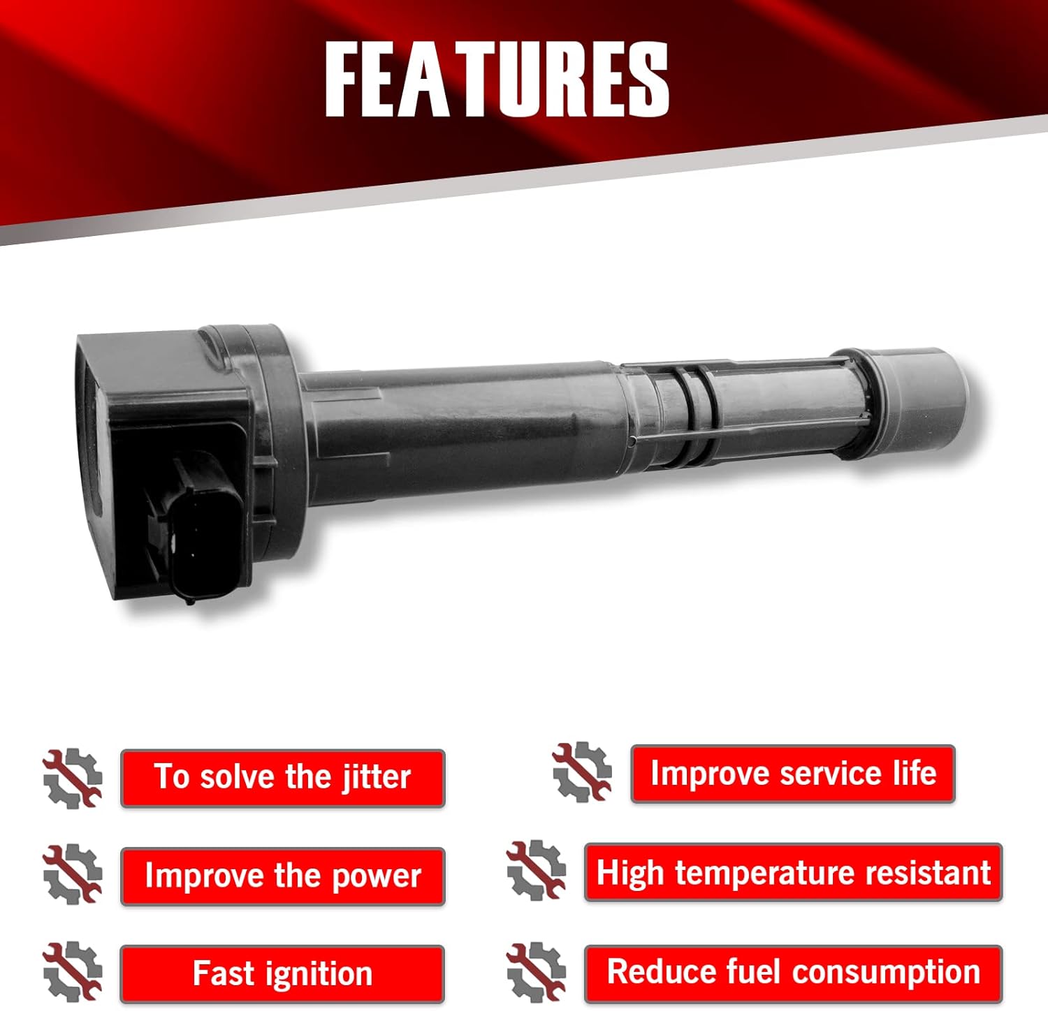 Set of 4 Ignition Coils UF602 C1662 Compatible with Honda Acura Accord Civic CR-V Crosstour ILX - L4 2.4L