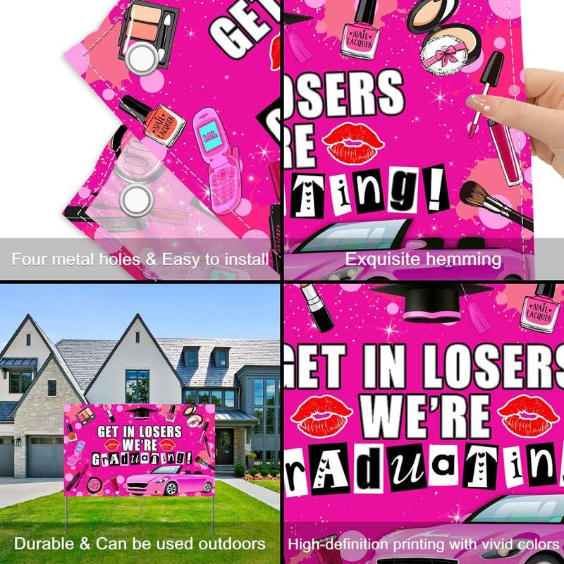 Miniatura 4 de Swepuck Fondo de graduación para fiesta mexicana de 72 x 43 pulgadas, fondo de felicitaciones de cinco de mayo, fondo floral para clase de 2023,