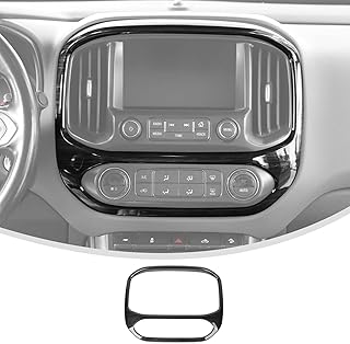 Linskip Dash Information Screen Cover Compatible with 2015-2022 Chevy Colorado & GMC-Canyon, Air Vent Trim Kit for Colorado Interior Accessories Dark Wood Grain