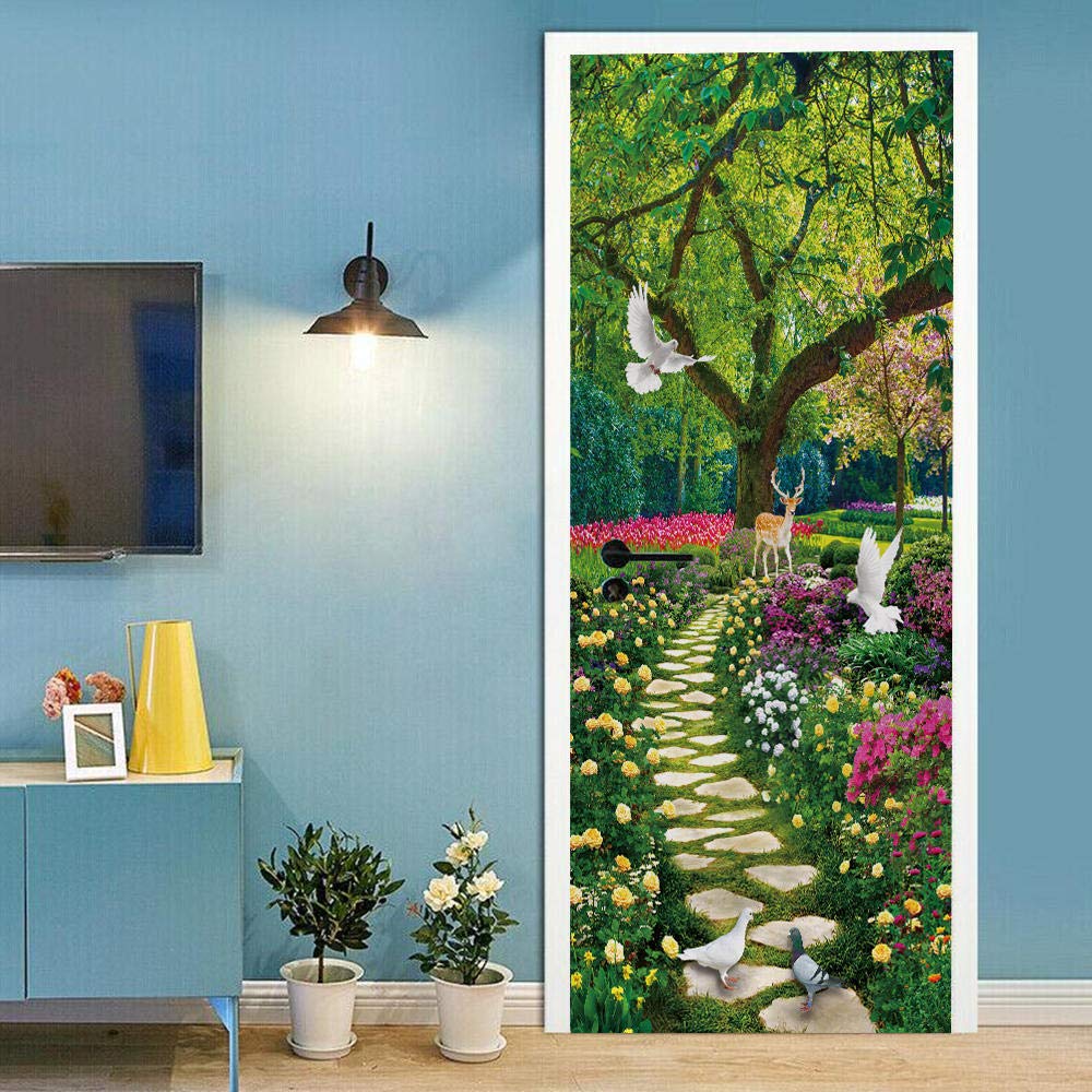 3D Türaufkleber 100x200cm - Selbstklebend, Wasserdicht, Abnehmbar Für Glatte Türen