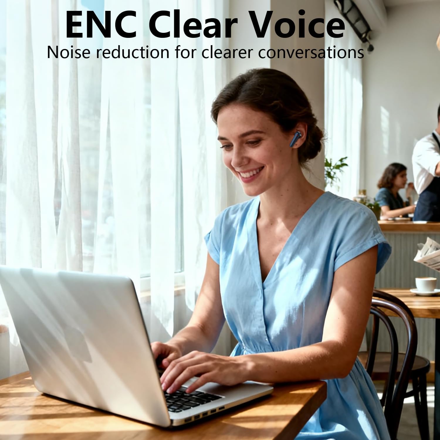 Active Noise Cancelling Wireless Earbuds with 60 Hour Long Battery Life,Bluetooth 5.4 in-Ear Earphones,Multi-Device Pairing,Enhanced Clear Call,Hi-Fi Stereo Ear Buds for Sport Walk - Image 5