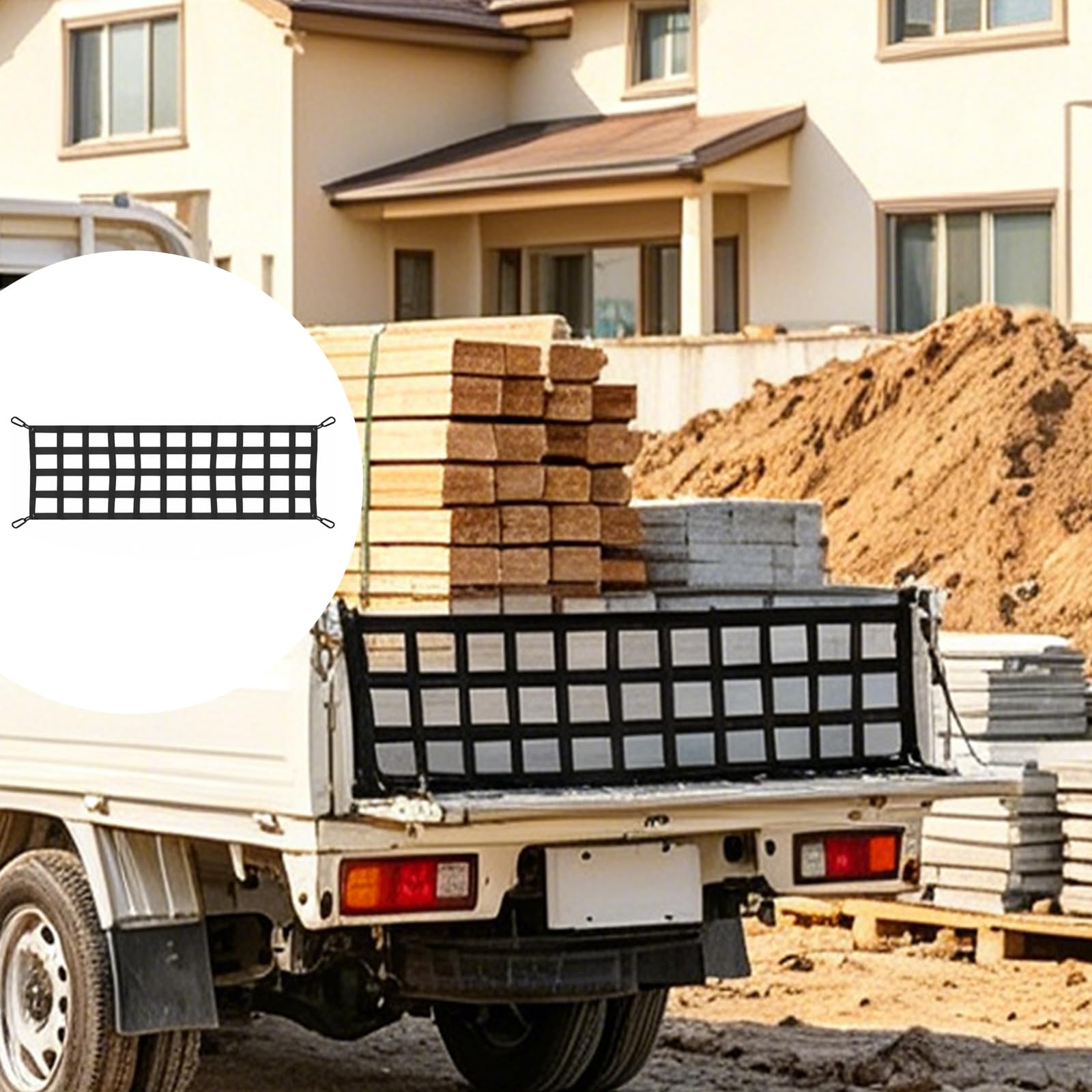 152,4 x 45,7 cm großes Gepäcknetz, einfache Einrichtung für Pickups, hält Ausrüstung sicher, Off-Road-Pickup-LKW-Zubehör