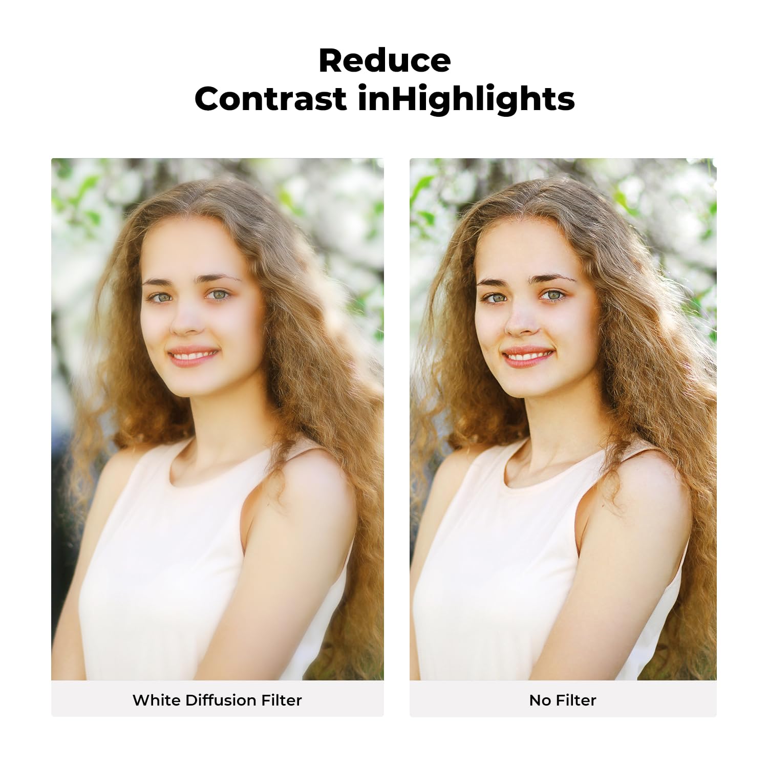K&F Concept 55 mm biała mgiełka filtr 1/4 marzycielski efekt kinowy, miękki świecący dyfuzor obiektywu filtr (seria Nano-X)