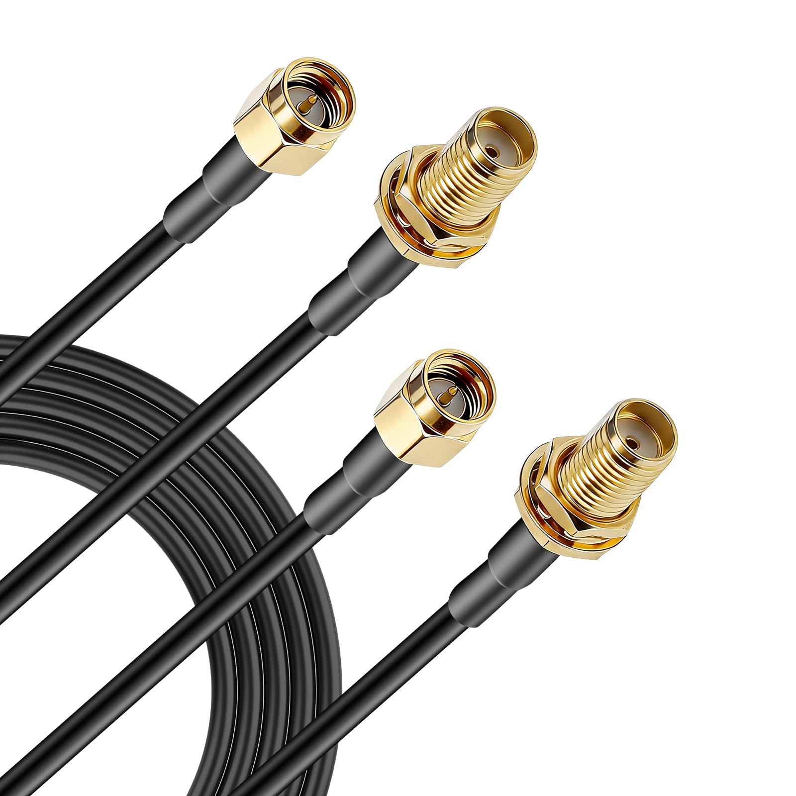 HENGBIRD Kabel przedłużający SMA, kabel antenowy RG174, kabel koncentryczny, antena Wi-Fi, wtyczka SMA do gniazda SMA, do routera modemu 4G LTE 5G, WiFi, GPS, SDR, kamera cofania 3 m