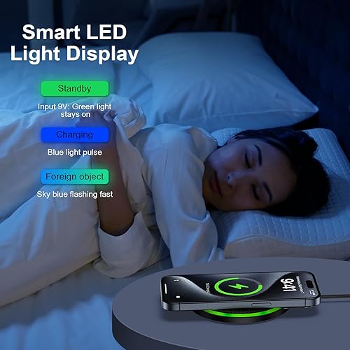 Miniatura 7 de Cargador inalámbrico Samsung almohadilla de carga rápida para Samsung Galaxy S25 UltraZ Fold7 Flip7S25PlusS24FES23S22, Google Pixel 10 Pro XL 9a,