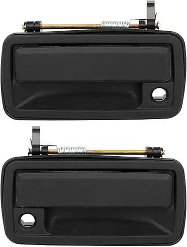 SCITOO Manija de puerta exterior delantera del lado del conductor y del pasajero, color negro, apta para Chevrolet S10 y cabina estándar 1994-2004,