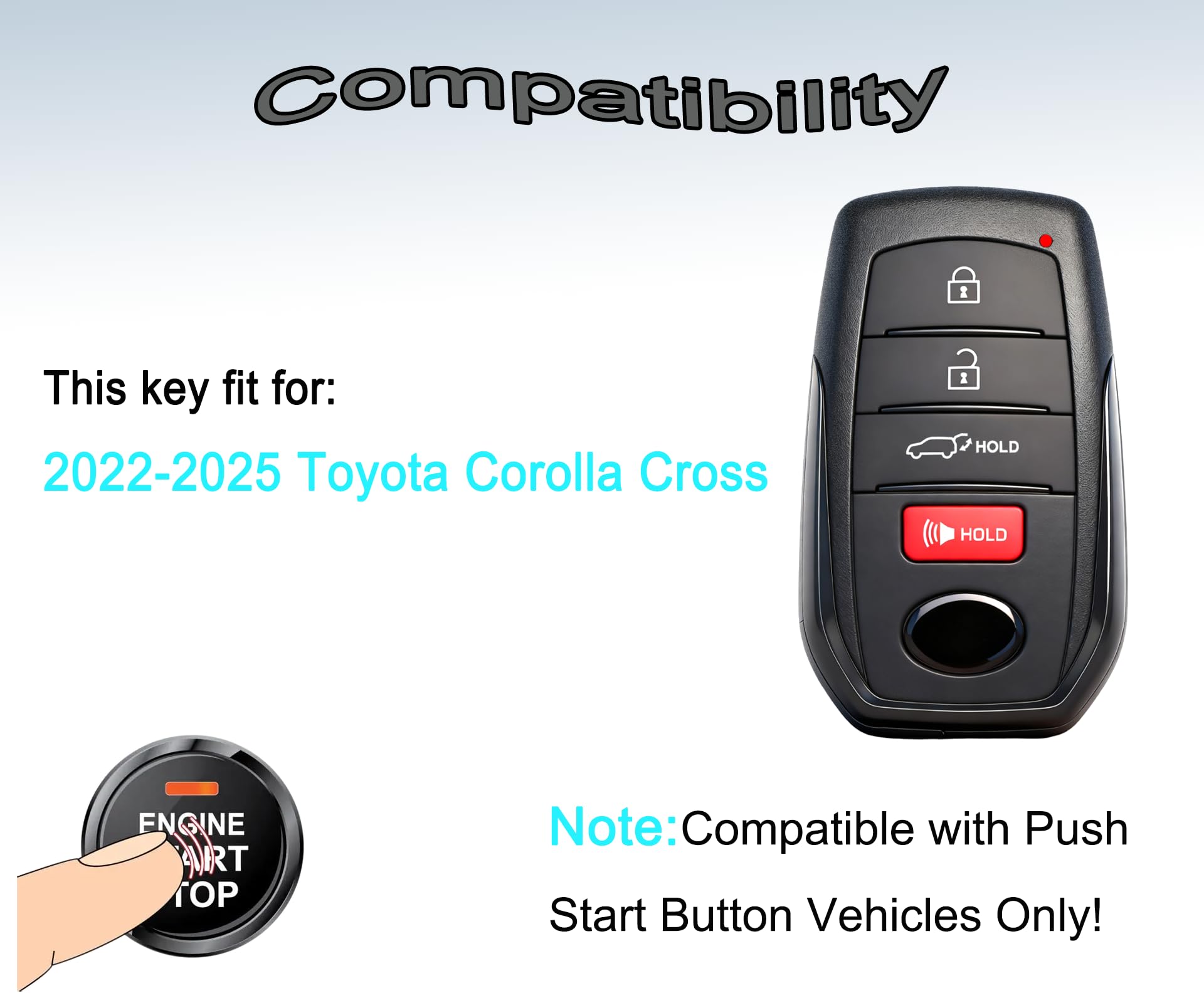 Keyless Entry Remote Control Smart Key for Toyota Corolla Cross