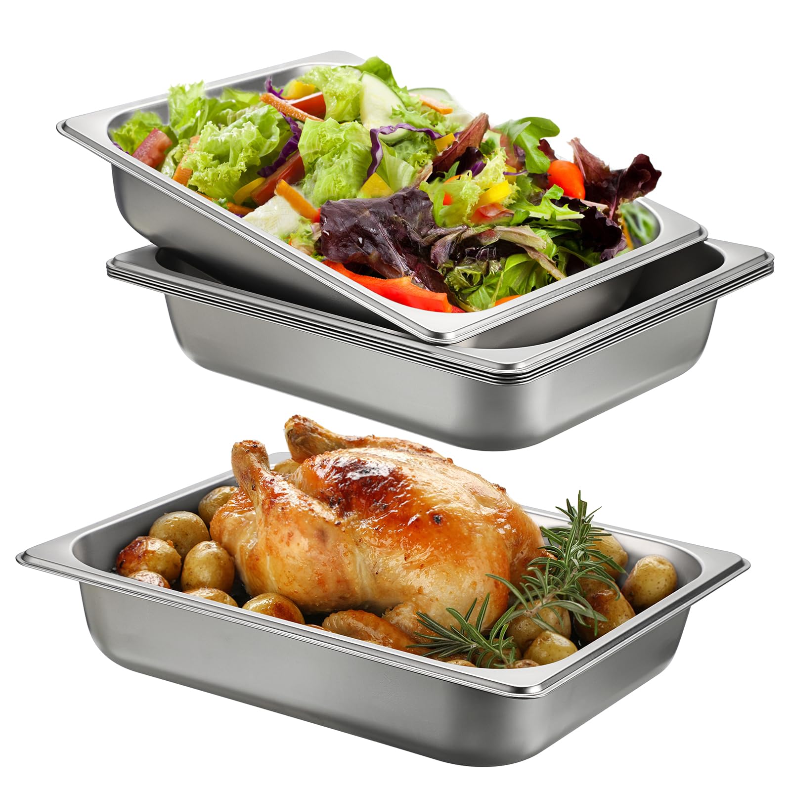 Récipient Gastronorme 1/2 BSTKEY en inox idéal pour les buffets de restaurant