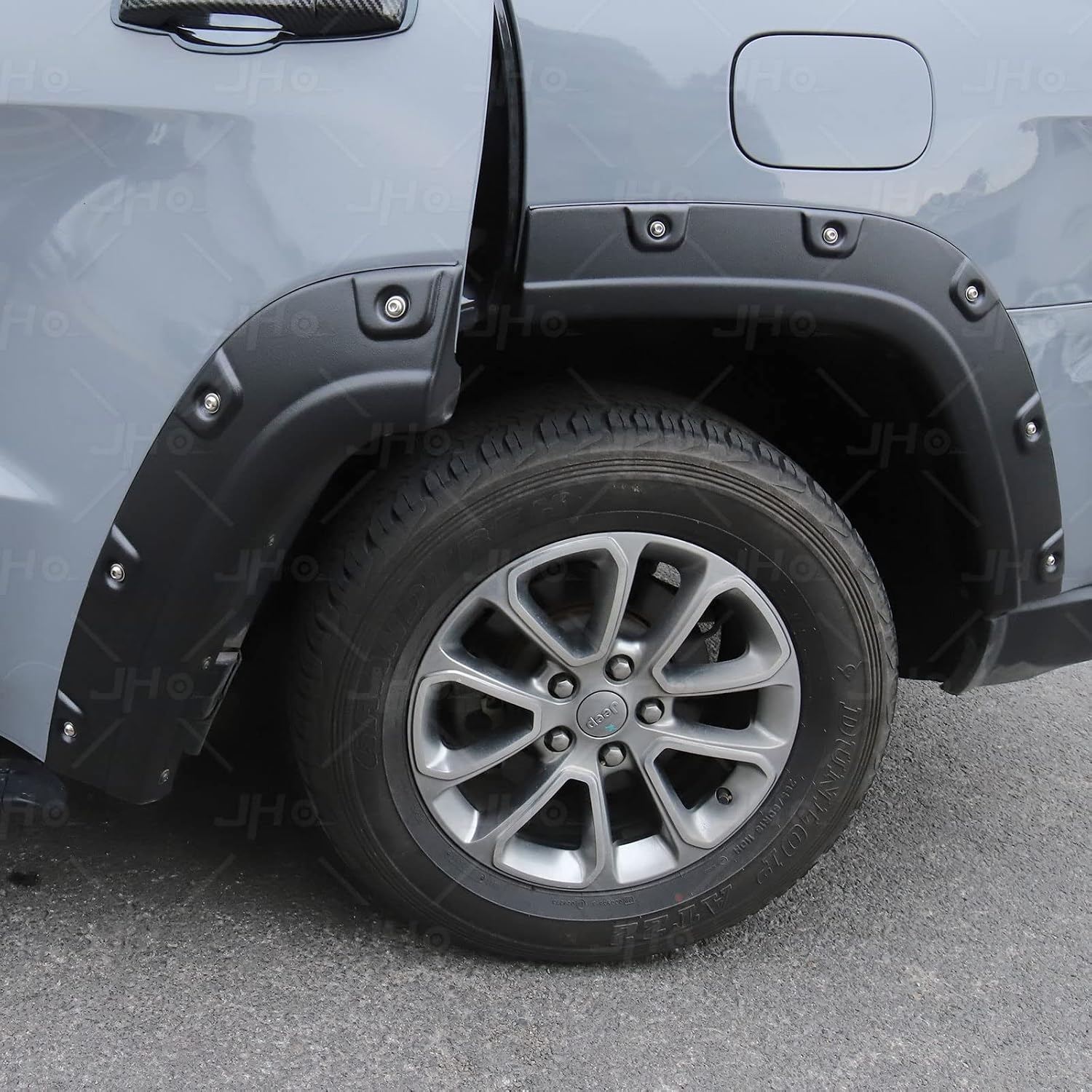 JHO 6Pcs Riveted Style Fender Flares Cover Kit Textured Wheel Cover Fit For Jeep Grand Cherokee 2011-2021 WK2 Exterior Accessories