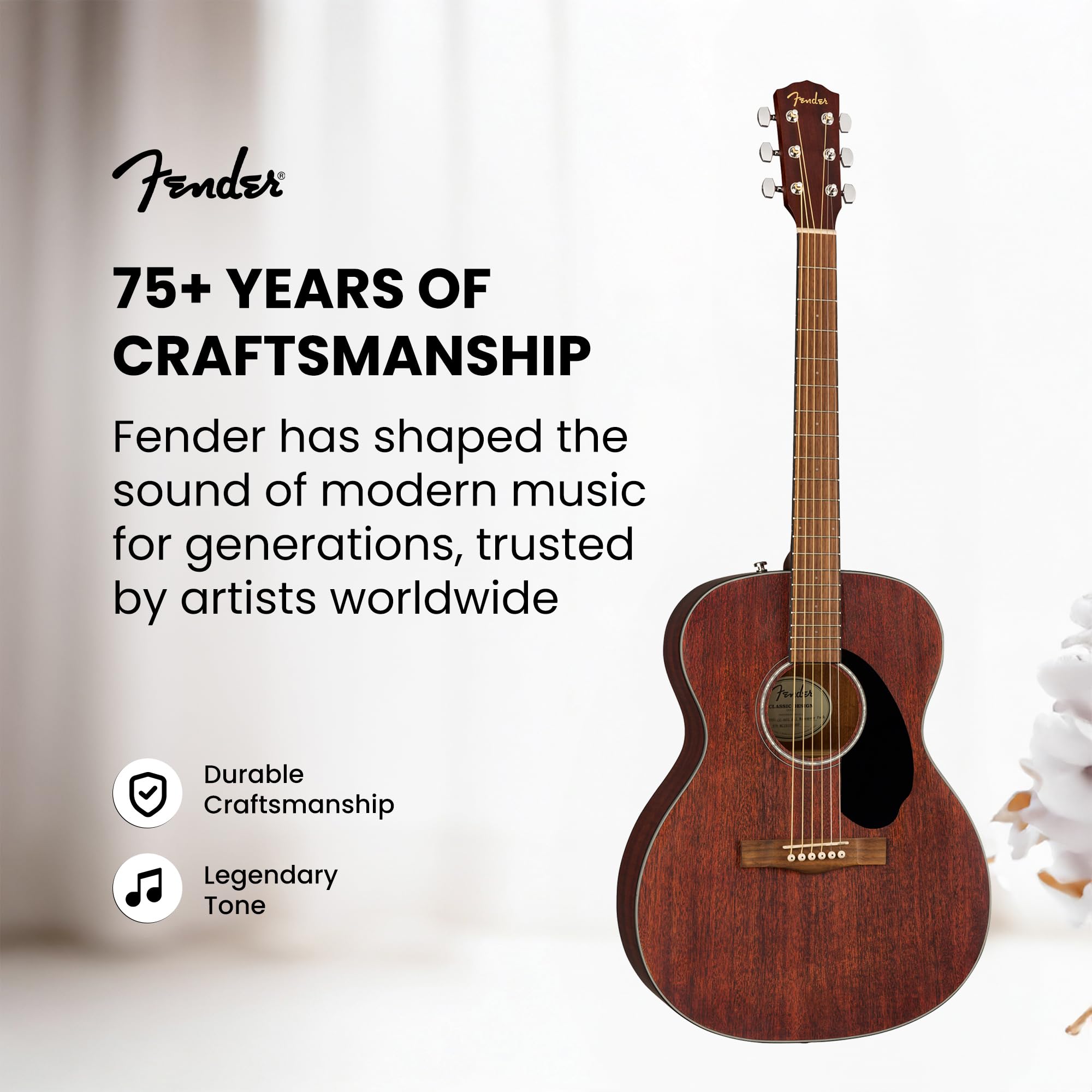 Amazon | Fender CC-60S Solid Top Concert Size Acoustic Guitar