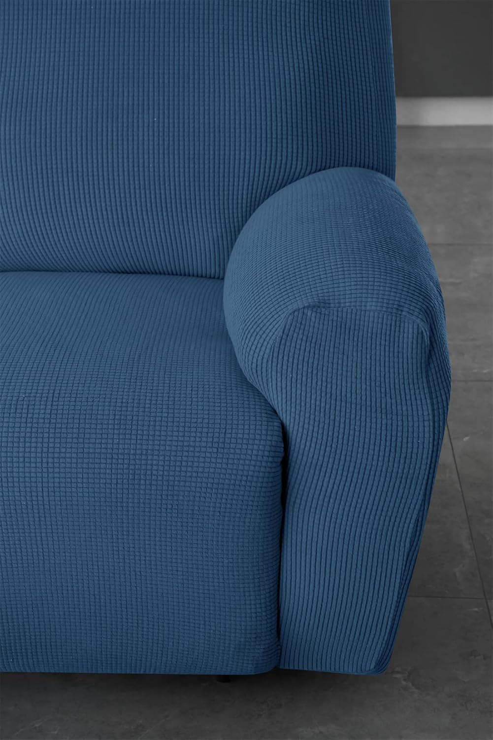 Stretch Jacquard Recliner Chair Cover Sofa Slipcovers for 3 Cushion Recliner Couch Cover 8 Piece Polyester Sofa Furniture Protector Slipcovers with Side Pocket Machine Washable