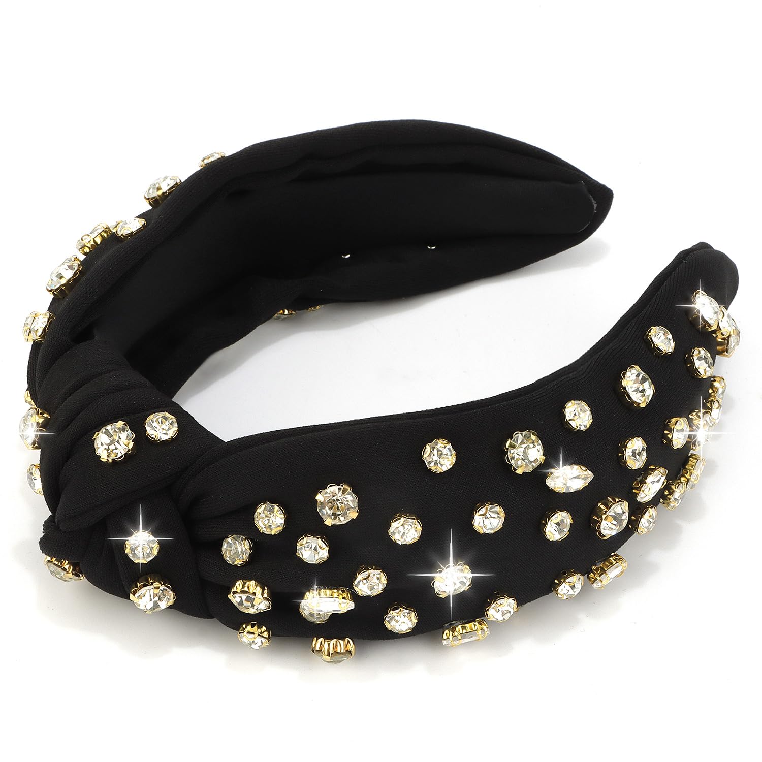 Amazon.com : Atoden Wide Top Knot Headband, Black (Clear  display picture 2
