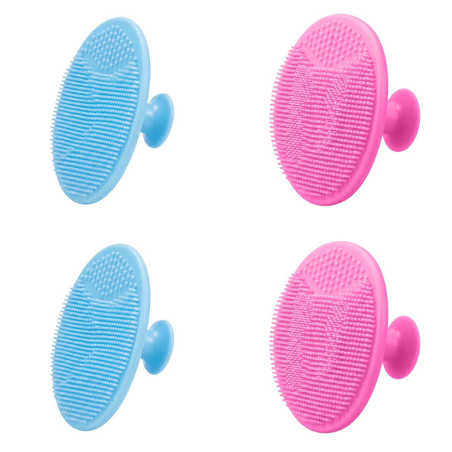 SYGA 4 Pieces Facial Cleansing Pads, Soft Silicone Face Scrubbers Exfoliators Face Blackhead Removing Massage Tool(Assorted Color)-image-32