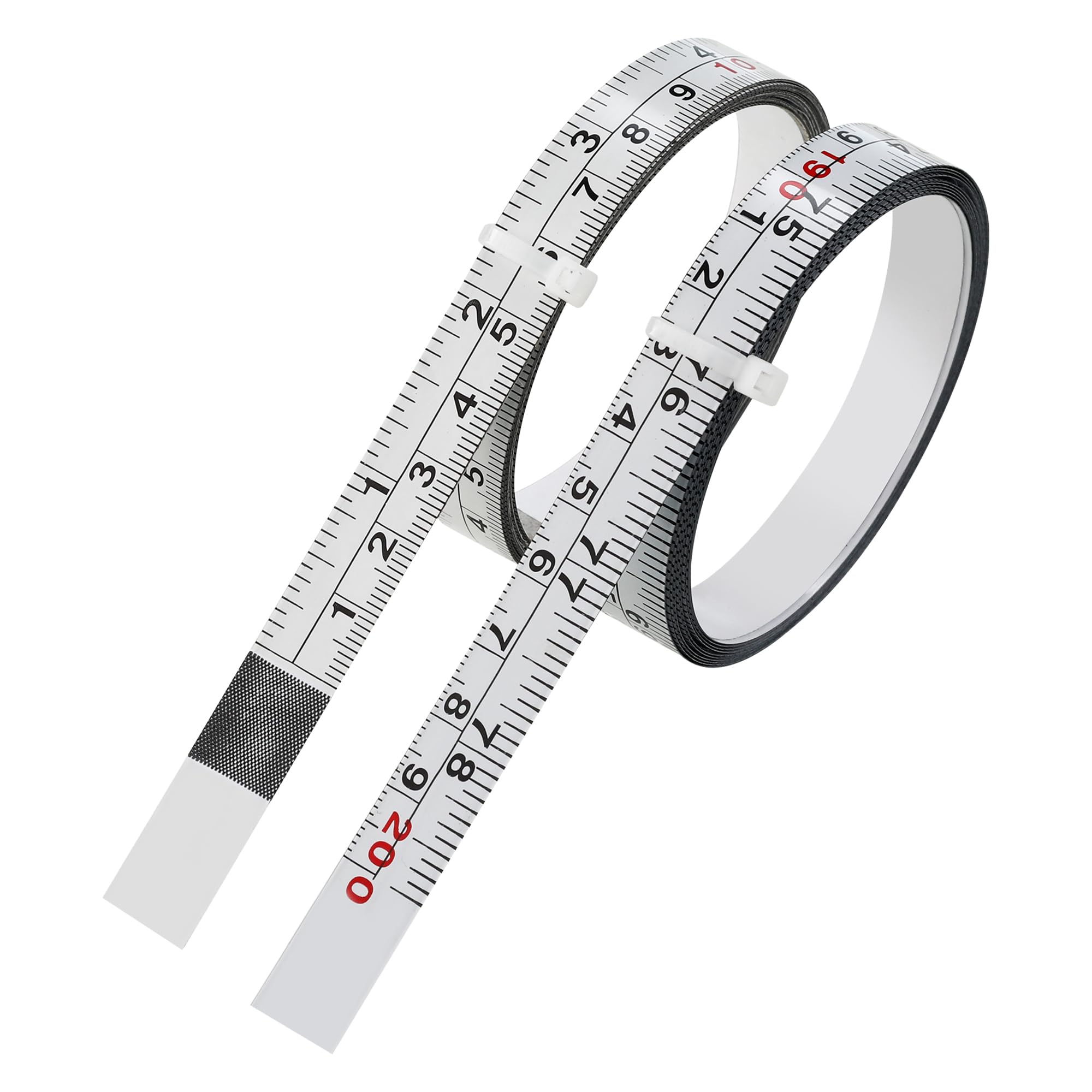 2-Pack Steel Self-Adhesive Measuring Tape, Imperial & Metric Stick-on Ruler, Left to Right and Right to Left Reading Tape Measure for Woodworking, Workbench, Table Saw, Drafting Table, 200cm/78Inch