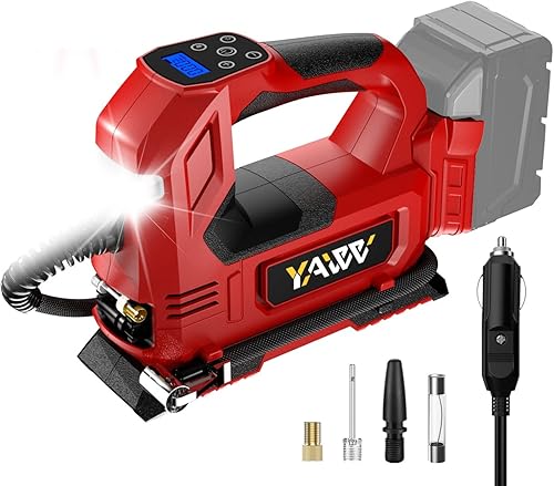 Vista 13 de Inflador de neumáticos inalámbrico Compresor de aire para batería Dewalt de 20 V máximo, bomba de aire portátil de mano de luz LED de 160 PSI