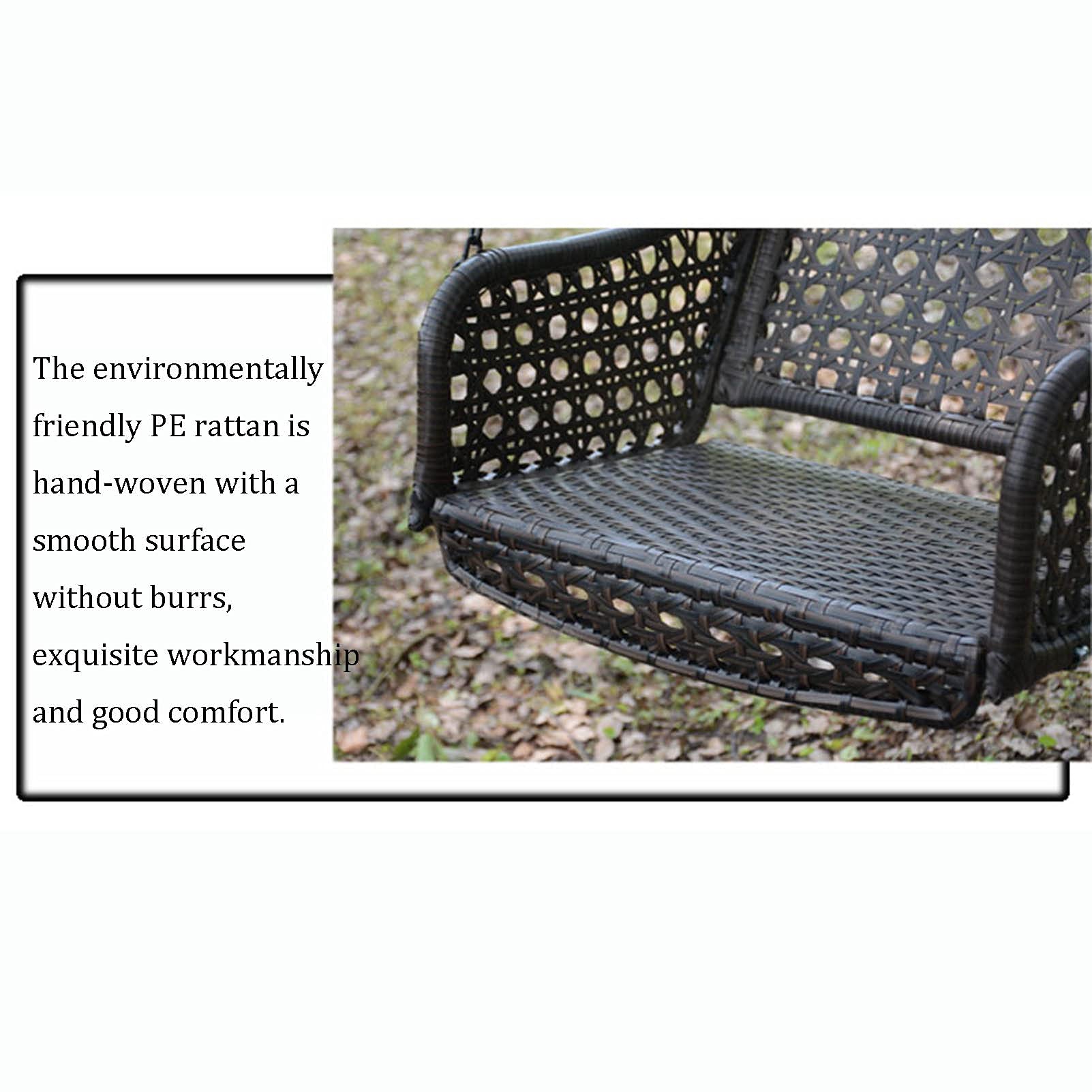 Sillón de ratán con un solo columpio para balcón, sillón colgante para jardín, sillón columpio para balcón, mecedora para adultos, banco columpio para terraza, sillón columpio para terraza, jardín