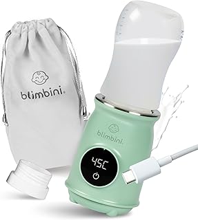 Pro+ tragbarer Flaschenwärmer Baby unterwegs mit genauer Temperatursteuerung & USB-C - akkubetriebener Flaschenwärmer to go - Babyflaschen Wärmer unterwegs (inkl. Adapter Nr. 1)