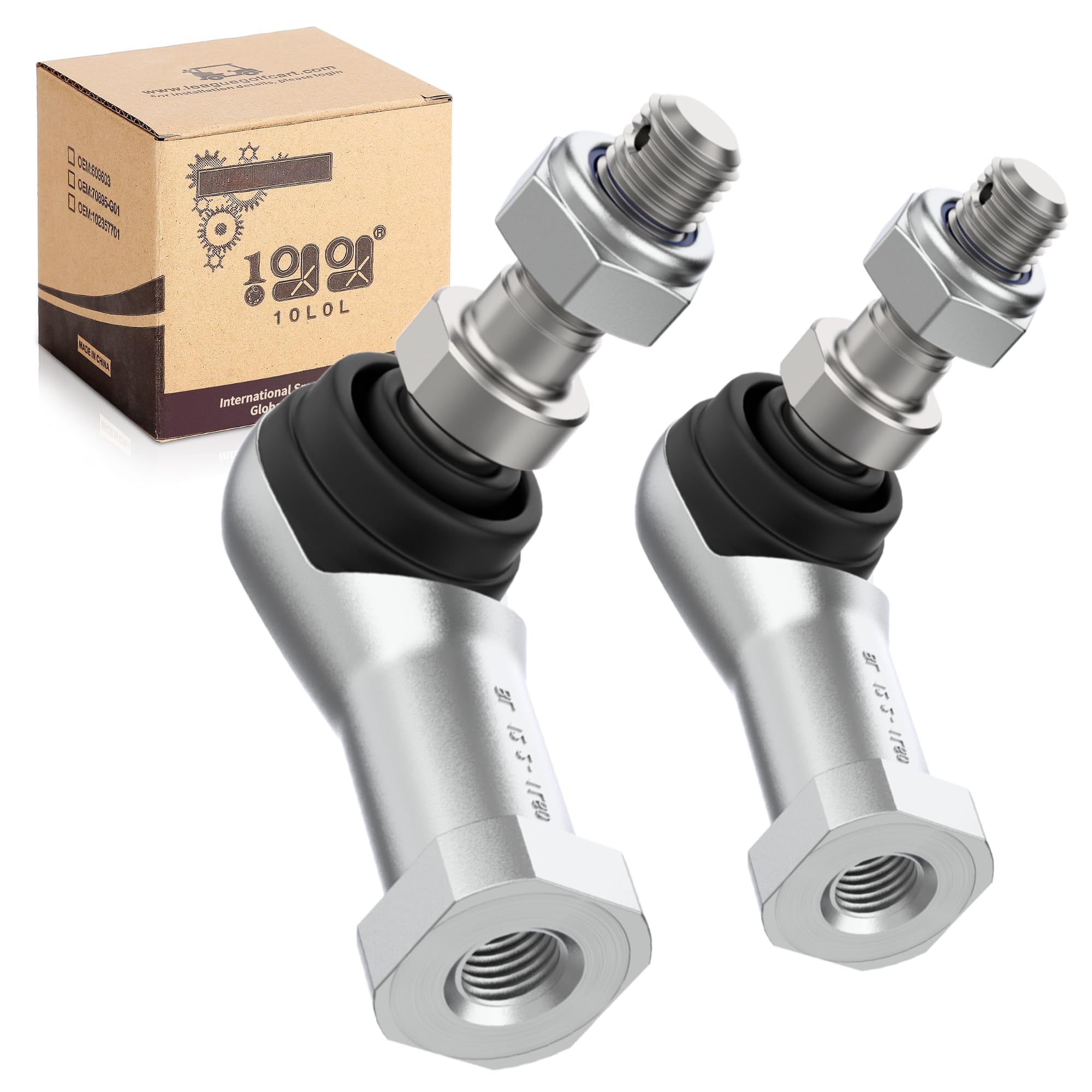 10L0L Outer Tie Rod End for Yamaha G22, G27, G29 Drive Gas and Electric Golf Cart 2003-Up, 2 Packs Ball Joint Kit, Replace OEM JU0-F3841-00, JU0-F3841-00-00