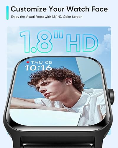 Miniatura 2 de Fitpolo Relojes inteligentes para hombre, Android y iPhone, Alexa incorporada [pantalla HD de 1.8 pulgadas] IP68 impermeable reloj de fitness con