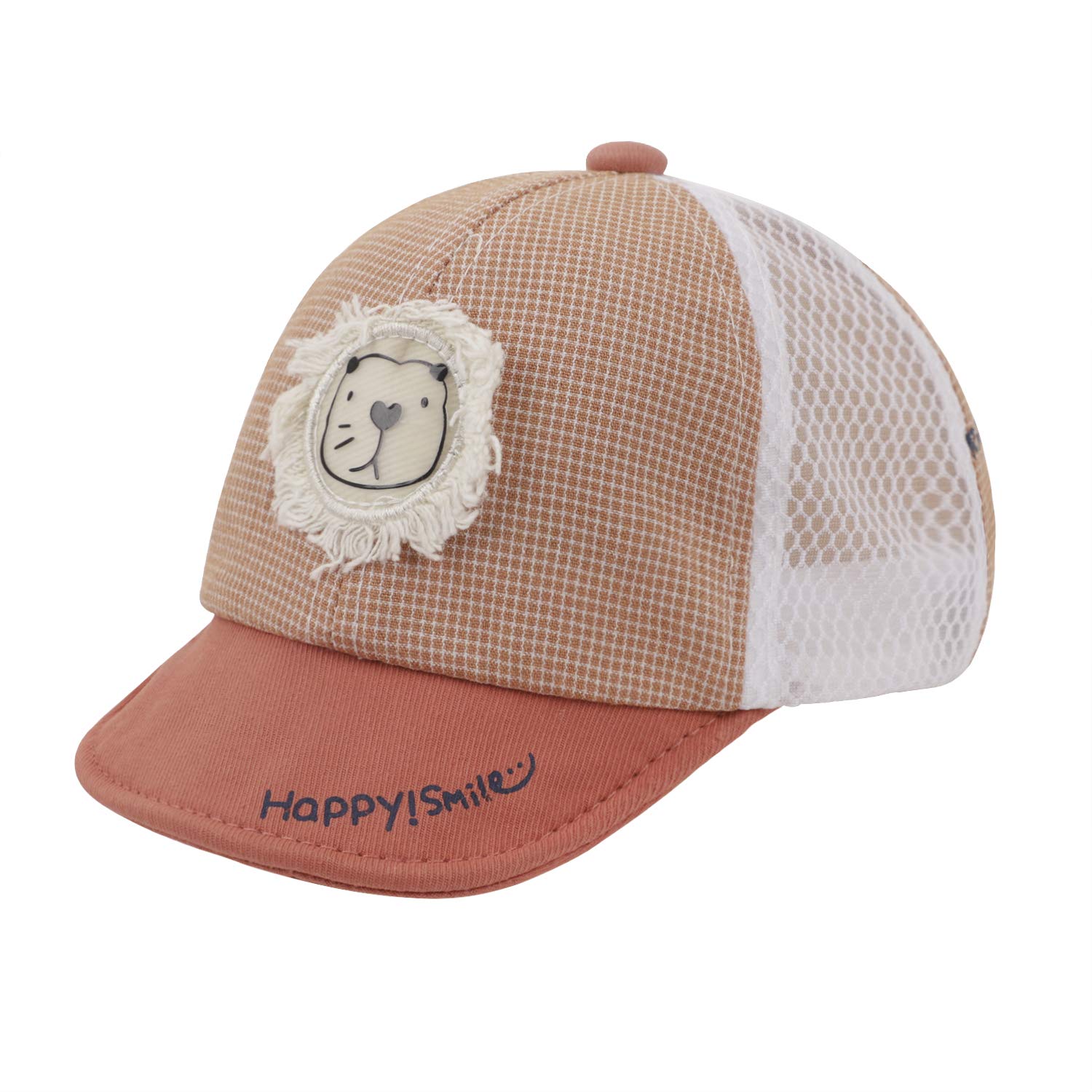 YJZQ Gorra de béisbol para niña, de verano, protección UV, malla, para el sol, dibujos animados, león, gorra de béisbol, secado rápido, plegable, ligero