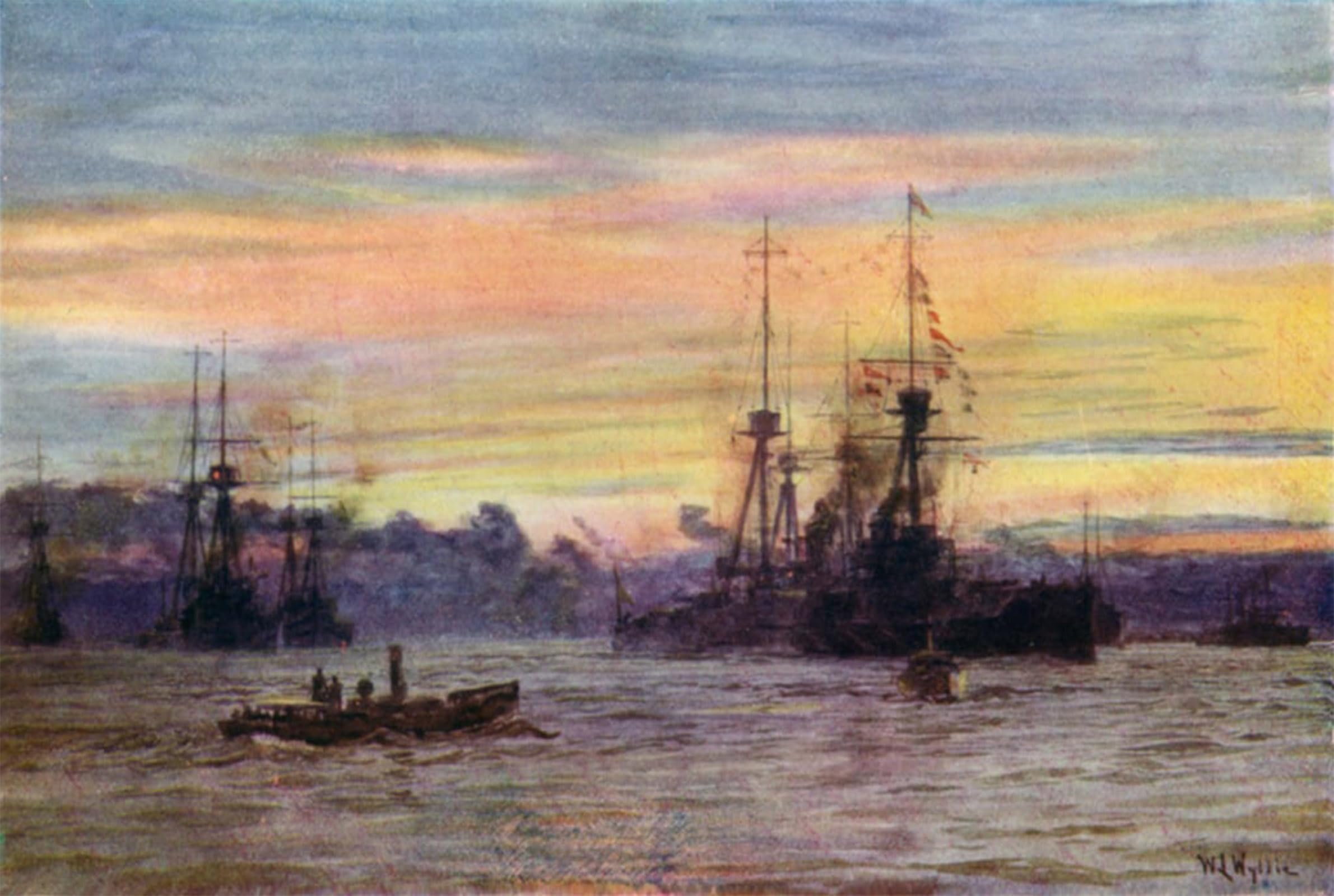 ARTXLXXBN Famous Painting Art Wall Decor Abstract Art Picture Dreadnoughts by William Lionel Wyllie Animal Pictures for Home Decor 60x90cm