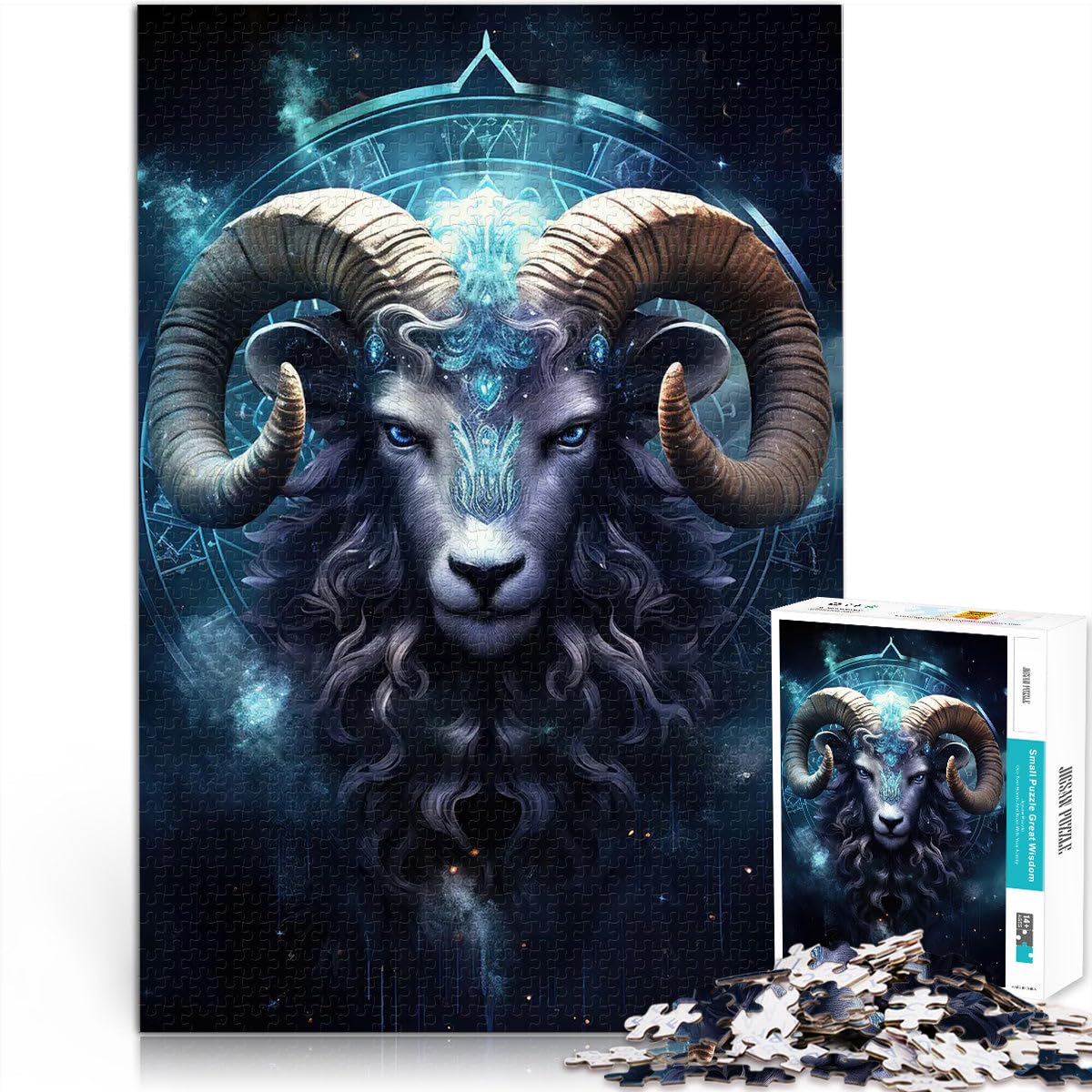 2000 Pieces Jigsaw Puzzles for Adults Aries Zodiac Sign Intellektuelles Spiel Verbessern Sie das Gedächtnis70x100cm — image 1