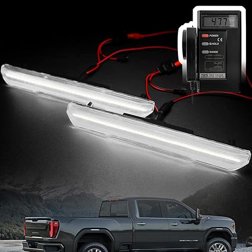 Miniatura 3 de NSLUMO Luces de posición laterales LED de repuesto para GMC Sierra 2500HD 3500HD 3500HD 2020 2021 2022 Pickup blanco marcadores laterales delanteros