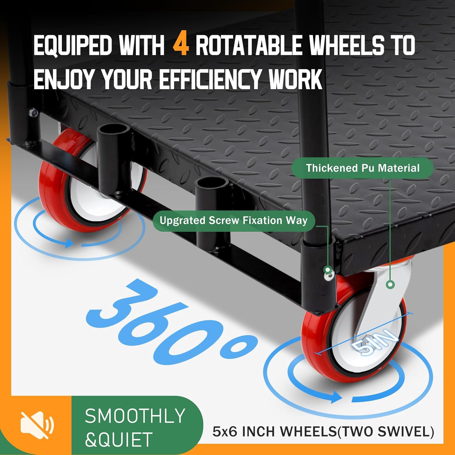 24″ x 37″ Heavy Duty Drywall Cart, 2 in 1 Dolly Cart with Wheels, 2200 LBS Capacity Platform Truck Flatbed Cart with 2 Straps for Moving Luggage, Cargo, Wood
