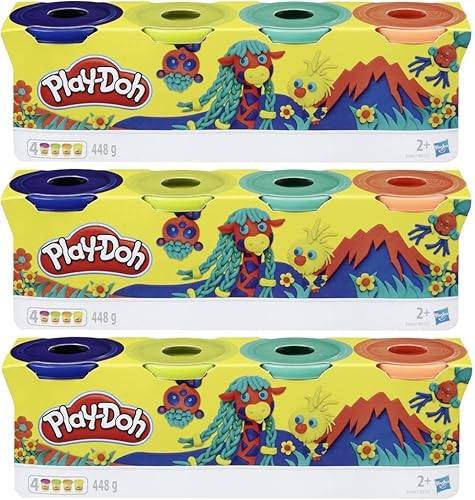 Play-Doh Bulk Wild Colors - Paquete de 12 compuestos de modelado no tóxicos, latas de 4 onzas (12 latas, 48 onzas)