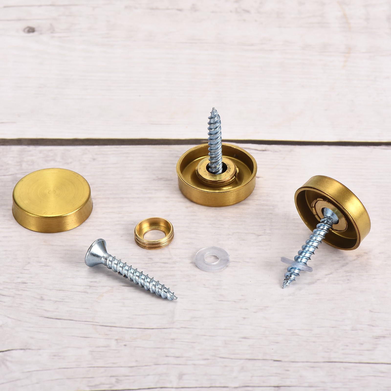 Gold Stainless Steel Screw Covers - 16 Pack -4
