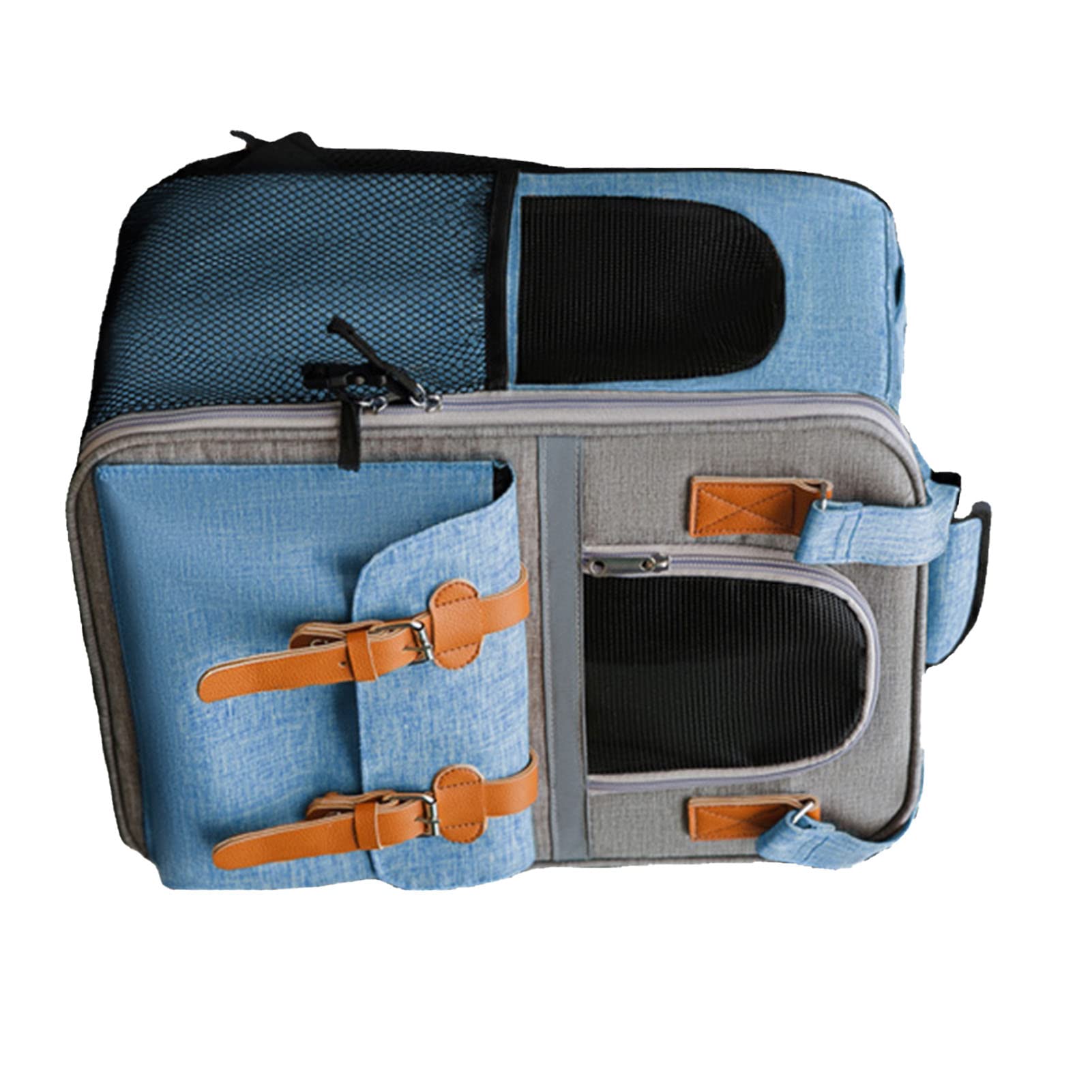 Borsa Zaino per Animali Domestici, Zaino per Gatti Comodo e di Grande capacità per i Cani in Movimento (BLUE)