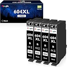 Meagiis 604XL Black Compatible Ink Cartridges for Epson 604 XL for Epson 604 XL Cartridges for Epson XP 2200 XP-2205 WF-2930 WF-2910 XP 2200 XP-3200 XP-3205 XP-4200 WF-2930DWF (4 Black)
