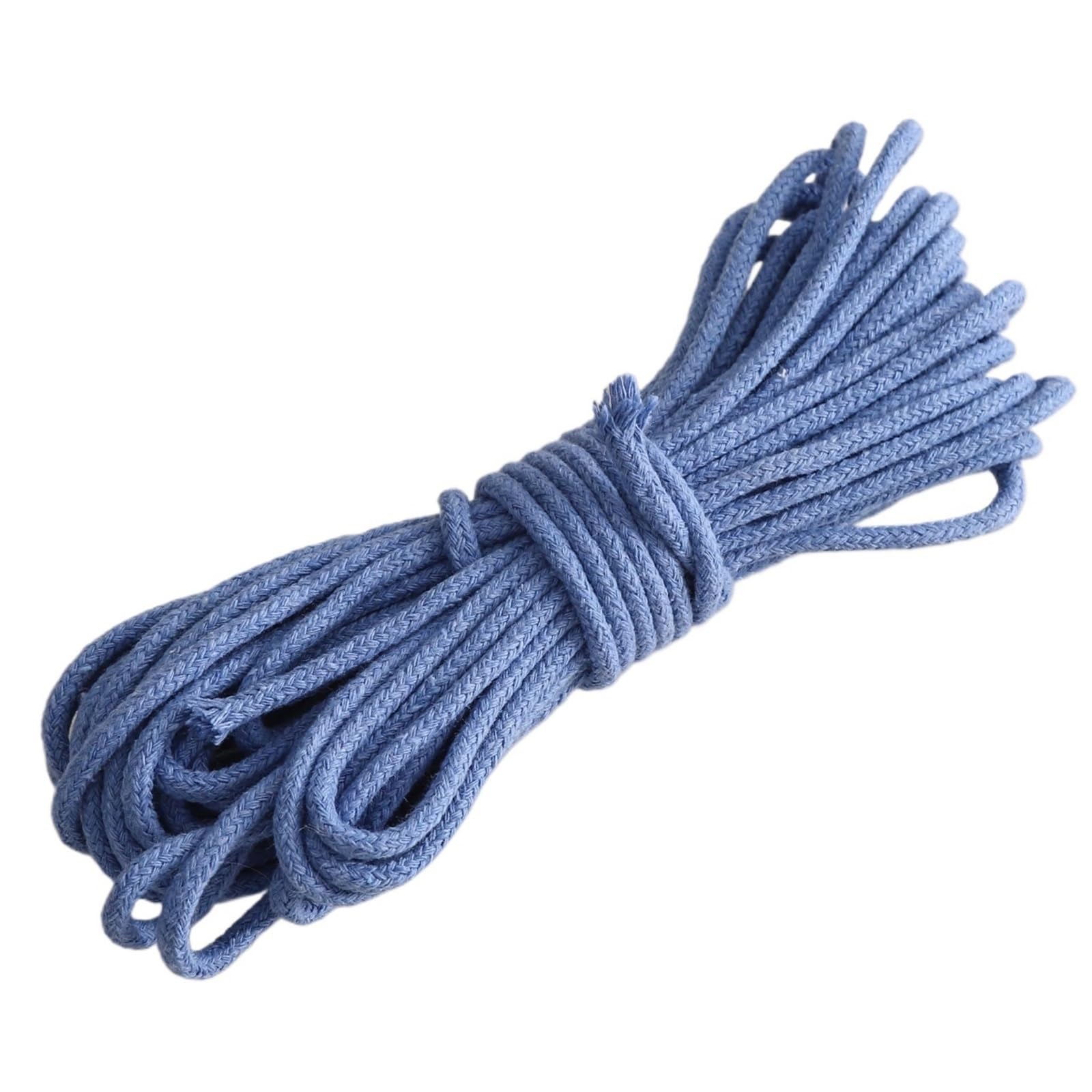 Cotton Macrame Cord 3.0mm 10m Braided Cotton Cord Multi-use Rope for DIY Tapestry Clothing Sewing Craft Projects Handicraft Home Supplies(Color35)