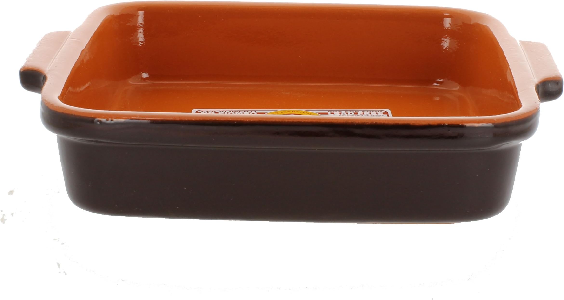 Coli Bakeware CL08-BR-C27 Italian Ceramic Square Side Dish Baker, 1-Quart, Brown