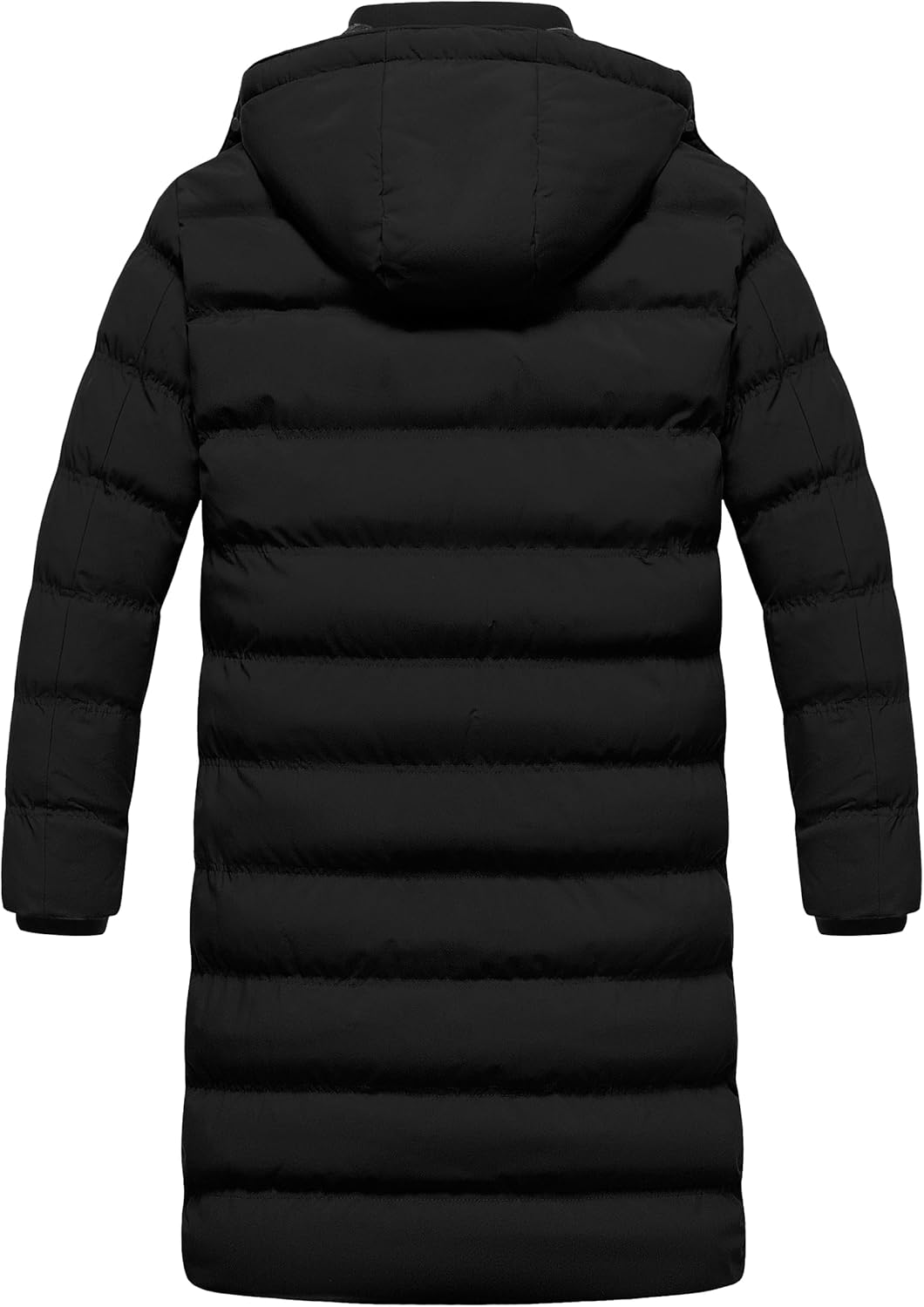 CREATMO US Men's Long Winter Coat Waterproof Thicken Warm Parka Quilted Insulated Puffer Jacket with Removable Hood - Image 2