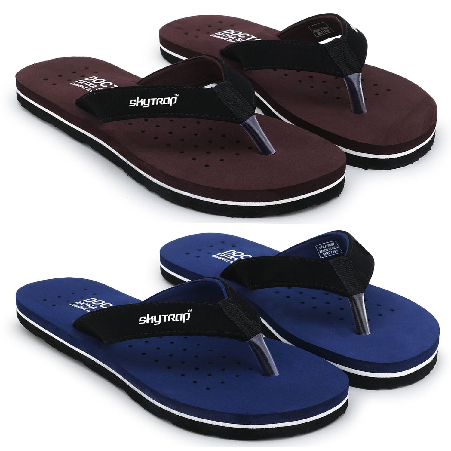 Women Maroon, Black Nubuck Slippers Flipflop Combo of 2-image-12