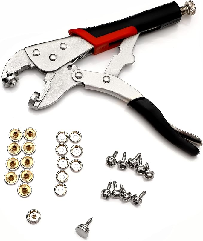 Boat Parts HandiMan Marine Canvas Snap Repair Kit With Heavy Duty Vice