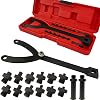 15 Pack Adjustable Cylinder Spanner Wrench Set with Pins 1/2" Drive Cylinder Spanner Wrench with Pins, Fits 1-1/4" to 5" Diameter