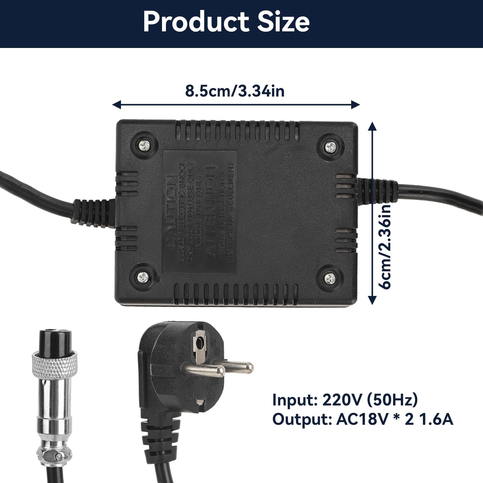 Alimentatore per Mixer, 18V 1.6A Adattatore CA per Console di Missaggio Accessori per Alimentazione del Mixer con Trasformatore per Console(spina UE 220V)