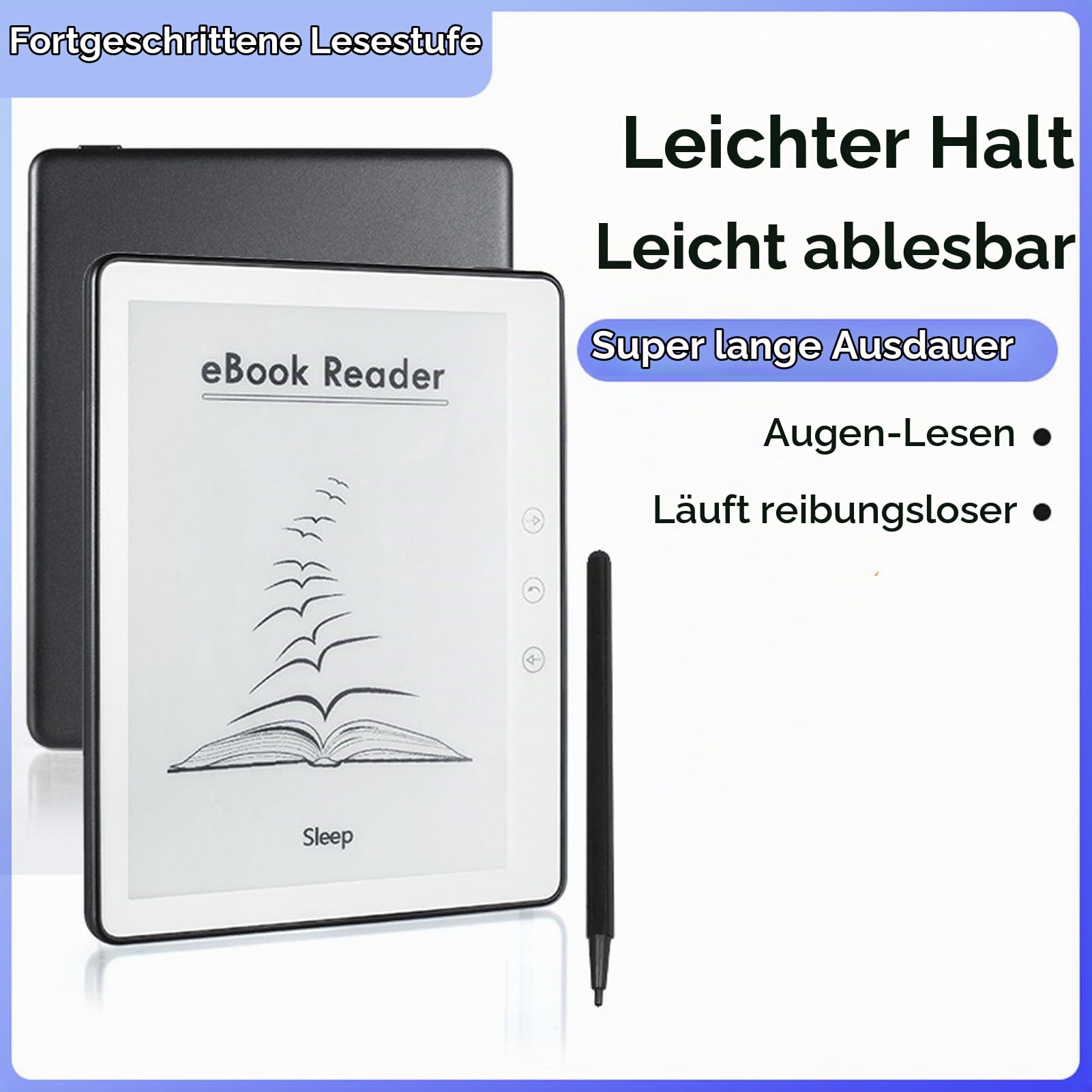 5,76 Zoll E Ink Touchscreen E Reader für Android 8.1 | Ultra Dünn Leicht E Reader 16GB 64GB Erweiterung 1500mAh Akku 7 Tage Lesetablet EPUB PDF MOBI