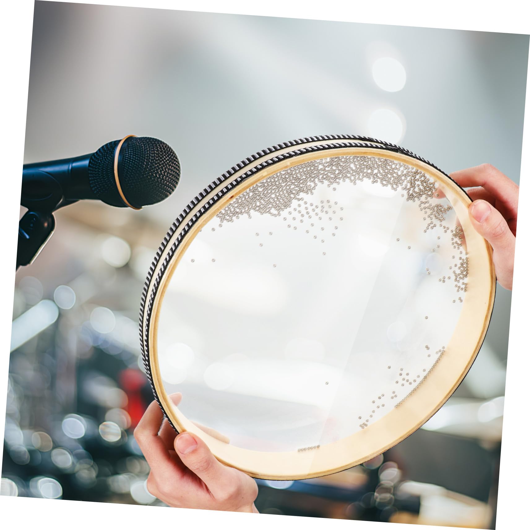 Tamburo Oceanico 2 Pezzi a Percussione in Legno e Plastica, Portatile e Leggero Sfere Di Acciaio, Adatto a Musicisti Di Tutte Le Età e Ambienti Musicali