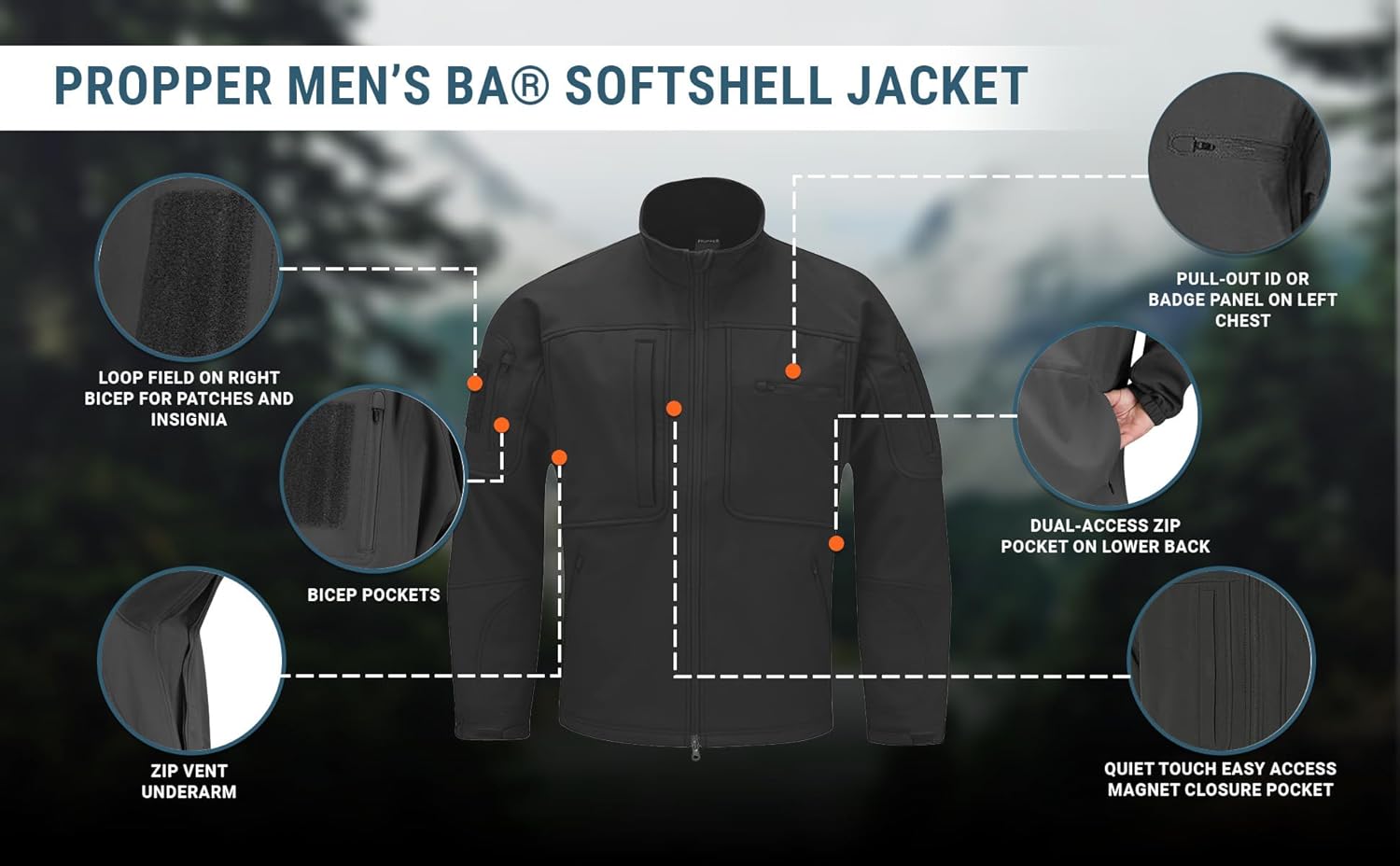 Propper Men's BA Softshell Jacket Coat - Image 6