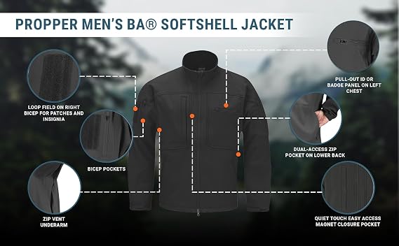 Propper Men's BA Softshell Jacket Coat