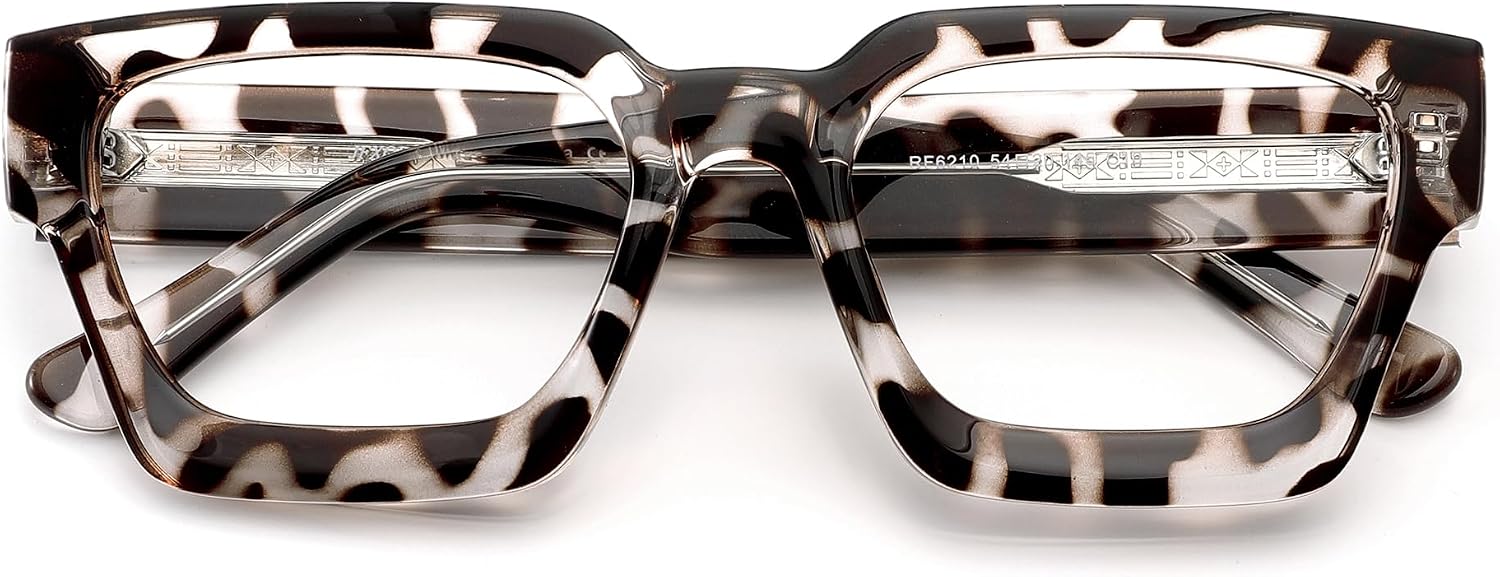 Blue Light Blocking Glasses for Women Men, Trendy Thick Glasses Anti Eyestrain & UV Glare RF6210