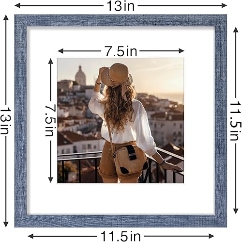 Vista 675 de Vittanly - Juego de 9 portarretratos, plexiglás resistente a rupturas, exhibe fotos de 12 x 12 pulgadas o, con paspartú, de 8 x 8 pulgadas, marcos