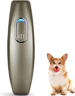 Ultrasonic Dog Barking Deterrent, 2 in 1 Dog Training and Bark Control Device,Anti-Barking Device, Dog Silencer, Ultrasonic Dog Whistle,Indoor&Outdoor,16.4 Ft Large Control Range1