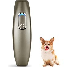 Ultrasonic Dog Barking Deterrent, 2 in 1 Dog Training and Bark Control Device, Anti-Barking Device, Dog Silencer, Ultrasonic Dog Whistle, Indoor&Outdoor, up to 16.4 Ft Large Control RangeBrown