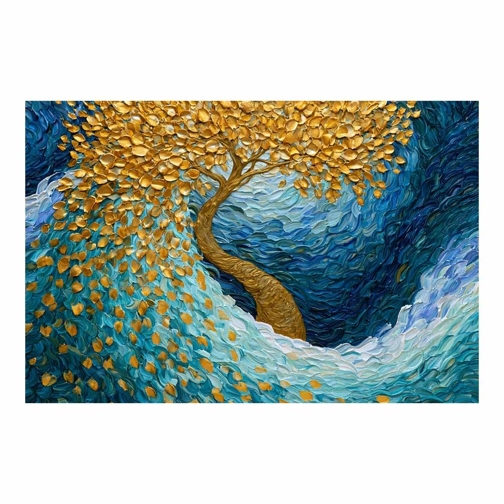 DMZPKZB Tree Of Life Large Wall Art Glowing magics Tree Colorful Canvas Art Prints,Abstract Painting,Scenery Wall Decor,For Gallery,Bedroom,Living Room And Hotel(Multicolor)-50x70cm Unframed