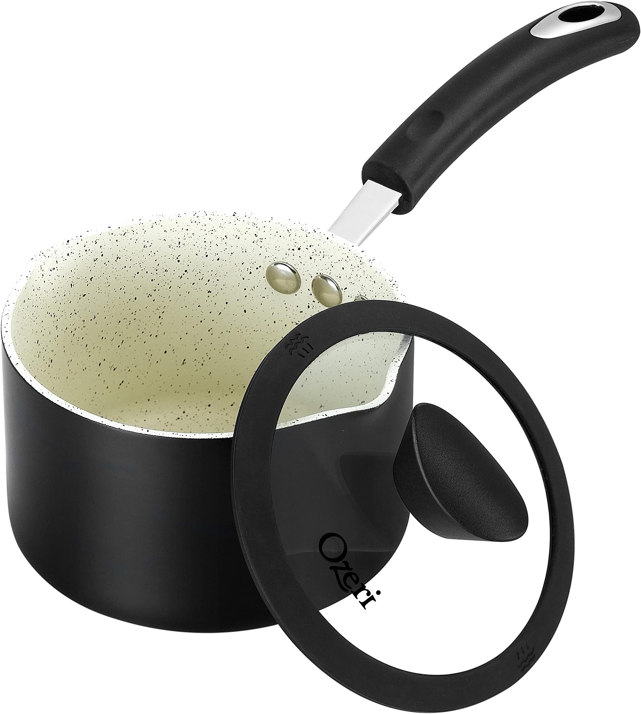 The All-In-One Stone Saucepan and Cooking Pot by Ozeri - 100% APEO, GenX, PFBS, PFOS, PFOA, NMP and NEP-Free German-Made Coating